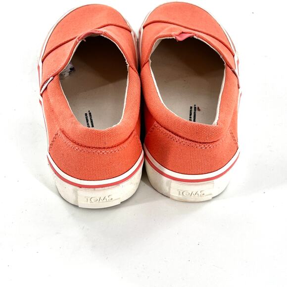 TOMS Fenix Slip On Sneaker 6.5 Coral Orange Comfort - Picture 7 of 7